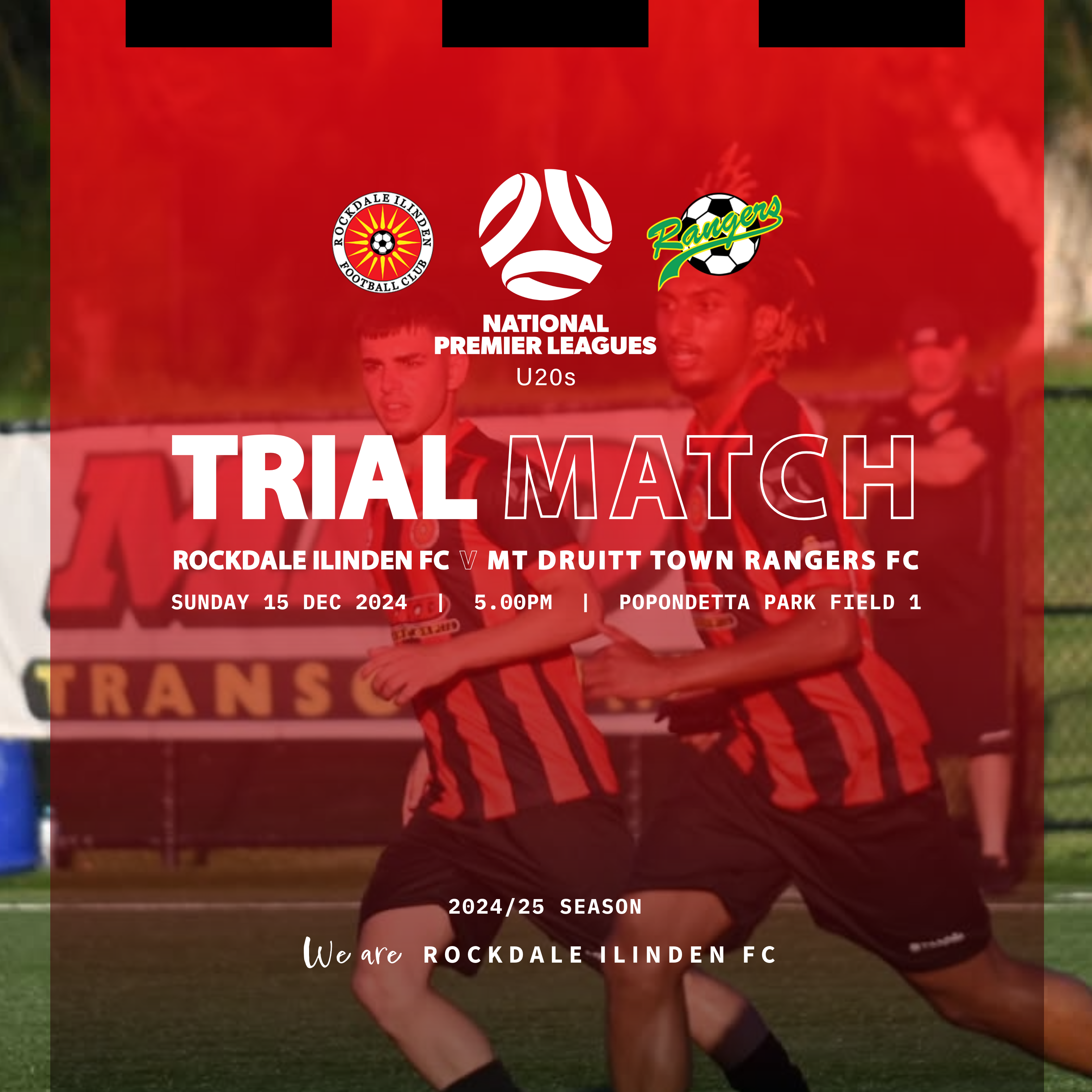 TRIAL MATCH UNDER 20s ROCKDALE V MT DRUITT FC